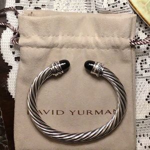 David Yurman Black Onyx and Diamond Bangle! EUC!